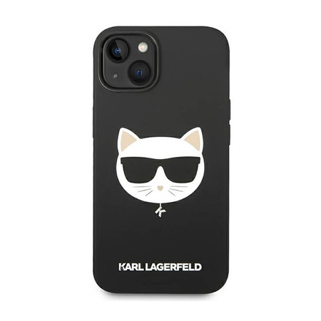 Karl Lagerfeld Choupette Head MagSafe Silicone - pouzdro na iPhone 14 Plus (černé)