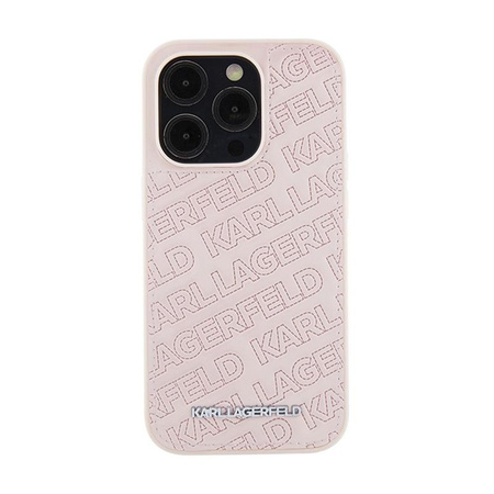 Karl Lagerfeld Quilted K Pattern - iPhone 15 Pro Case (pink)