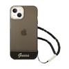 Guess Translucent Pearl Strap - iPhone 14 Tasche (schwarz)