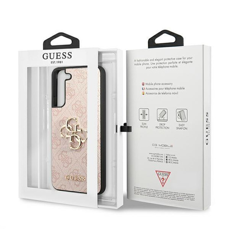 Guess 4G Big Metal Logo - Etui Samsung Galaxy S22+ (różowy)