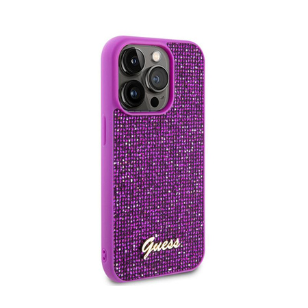 Guess Disco Metal Script - iPhone 15 Pro Case (fuchsia)