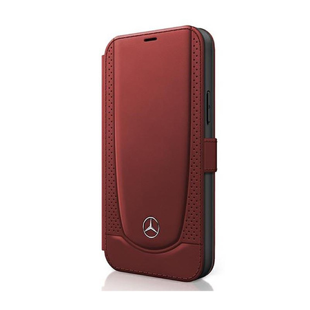 Mercedes Booktype Leder Urban Line - Tasche iPhone 12 / iPhone 12 Pro (rot)