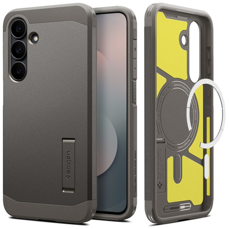 ETUI DO GALAXY S25 FE do MAGSAFE SPIGEN TOUGH ARMOR ORYGINALNE SZARE CASE