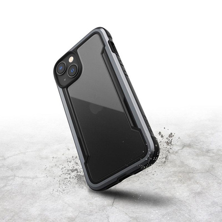 X-Doria Raptic Shield - Coque en aluminium pour iPhone 14 (Testé en chute de 3m) (Noir)