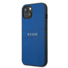 Guess Saffiano Metall-Logo-Streifen - iPhone 13 mini Tasche (blau)