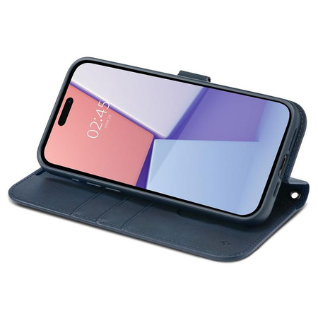 Spigen Wallet S Pro - tok iPhone 15 Pro készülékhez (Navy)