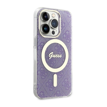 Guess 4G MagSafe - pouzdro pro iPhone 14 Pro (fialové)