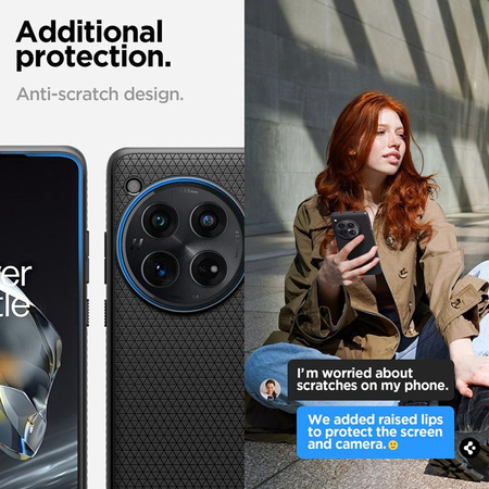 Spigen Liquid Air - Gehäuse für OnePlus 12 (Mattschwarz)