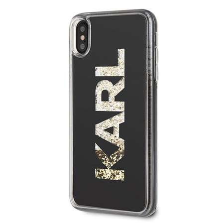 Karl Lagerfeld Logo Karl - pouzdro pro iPhone Xs Max (zlaté třpytivé)