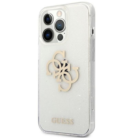 Coque Guess Glitter 4G Big Logo - iPhone 13 Pro Case (Transparent)