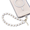 Case-Mate Beaded Phone Wristlet - Universelles Handy-Lanyard (Weißer Marmor)