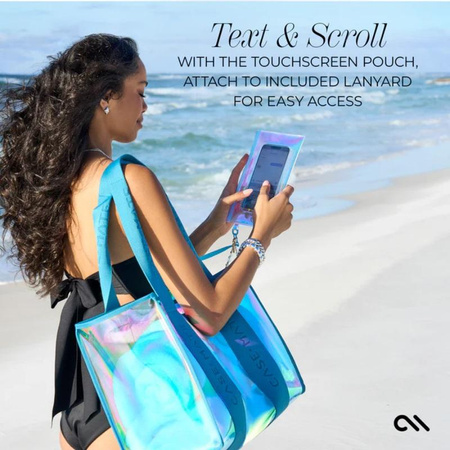 Case-Mate Large Travel Tote Bag - Wasserdichte Umhängetasche mit Handytasche (Emerald Blue Soap Bubble)