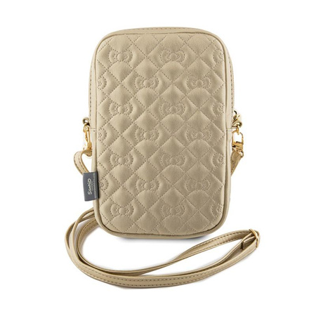 Hello Kitty Quilted Bows Strap - Crossbody Handytasche (gold)