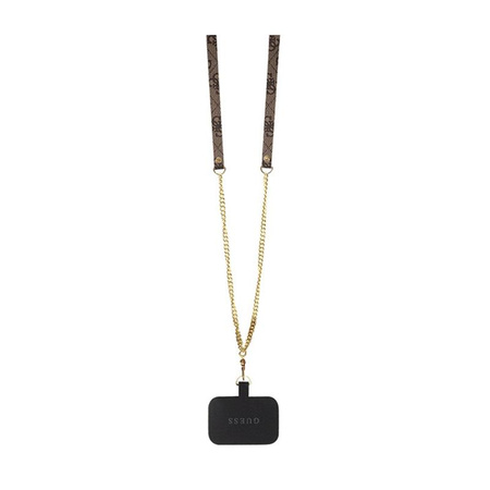 Guess Crossbody 4G Metal Logo - pouzdro pro iPhone 15 Pro (hnědé)