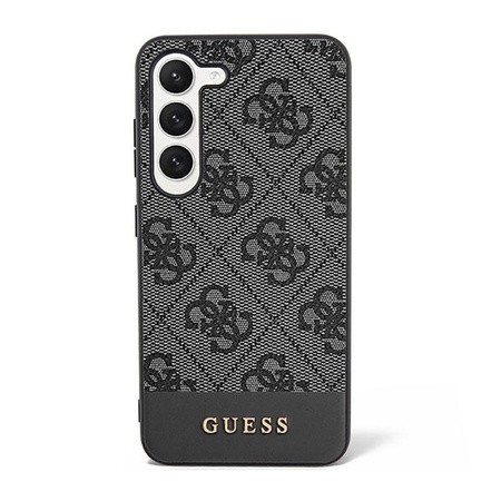 Guess 4G Bottom Stripe Metall Logo Kollektion - Samsung Galaxy S23+ Gehäuse (schwarz)