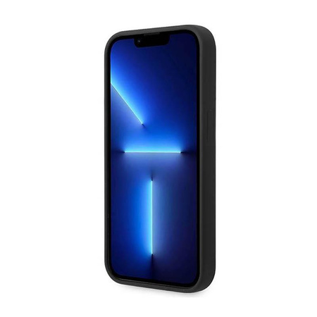 Guess Silikonová destička s logem MagSafe - pouzdro pro iPhone 14 Pro Max (černé)