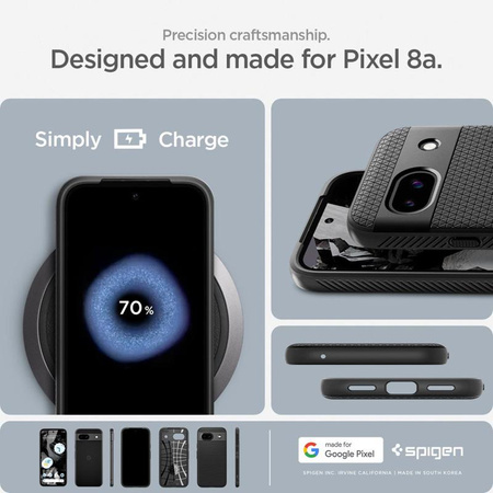 Spigen Liquid Air - Gehäuse für Google Pixel 8A (Mattschwarz)