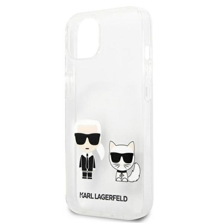 Karl Lagerfeld Ikonik & Choupette - pouzdro pro iPhone 13 Mini (průhledné)