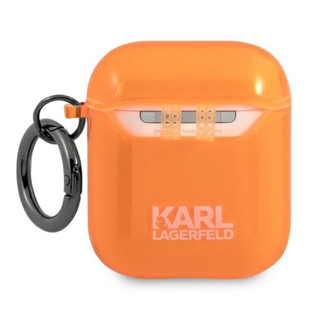 Karl Lagerfeld Choupette Head - Étui pour Airpods (orange fluo)