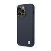 BMW Liquid Silicone Case Metal Logo - Tasche für iPhone 14 Pro (Marineblau)