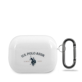 US Polo Assn Double Horse Logo - Étui pour Apple Airpods Pro (blanc)