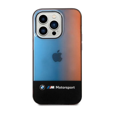 BMW Half Tricolor - Hülle für iPhone 14 Pro (Schwarz)