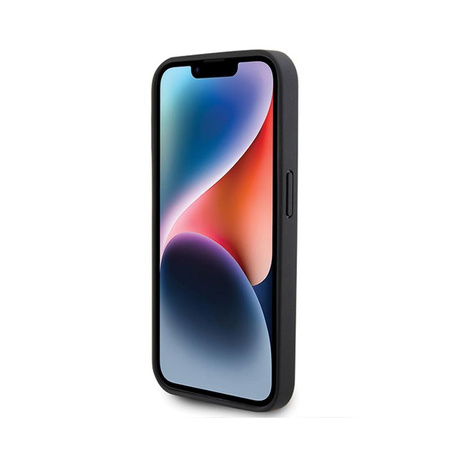 Mercedes Leather & Alu MagSafe - Hülle für iPhone 15 Pro (Silber)