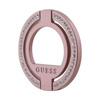 Guess MagSafe Ring Stand Rhinestone - Magnetic finger holder for phone with stand function (Pink)