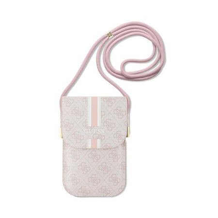 Guess 4G Stripes - Crossbody phone bag (pink)