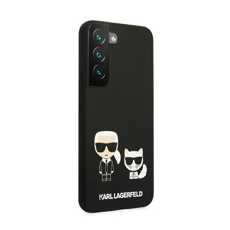 Karl Lagerfeld Szilikon Karl & Choupette - Samsung Galaxy S22 tok (fekete)