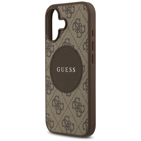 Guess 4G Circle Classic Logo MagSafe – Pouzdro iPhone 17 (Hnědá)