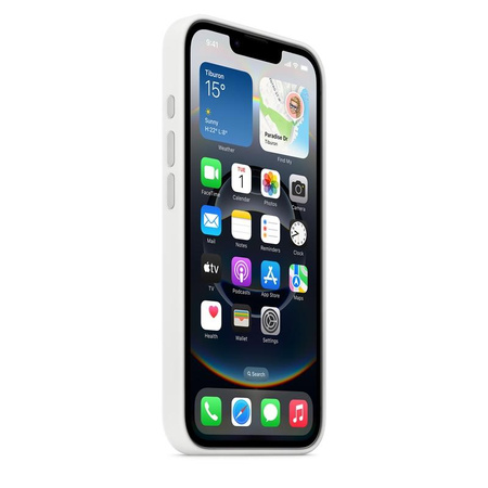 Silikonové pouzdro Apple - Silikonové pouzdro s MagSafe pro iPhone 16e (bílé)