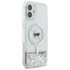 Karl Lagerfeld Liquid Glitter Karl Head MagSafe - iPhone 16 Case (Transparent)