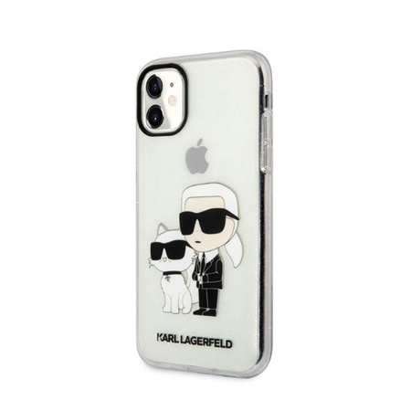 Karl Lagerfeld IML Glitter NFT Karl & Choupette - iPhone 11 Case (Transparent)