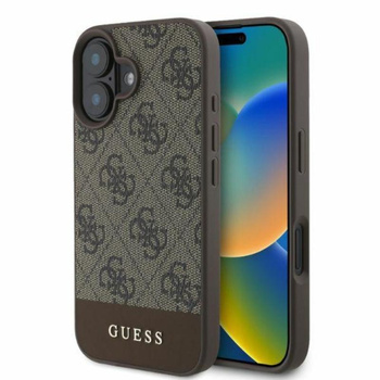 Guess 4G Bottom Stripe - iPhone 16 Case (brown)