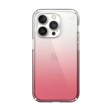 Speck Presidio Perfect-Clear + Ombre - iPhone 14 Pro Tasche mit MICROBAN-Beschichtung (Klar / Vintage Rose Fade)