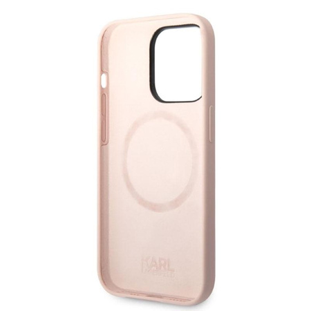 Karl Lagerfeld Silicone NFT Ikonik MagSafe - iPhone 14 Pro Case (pink)