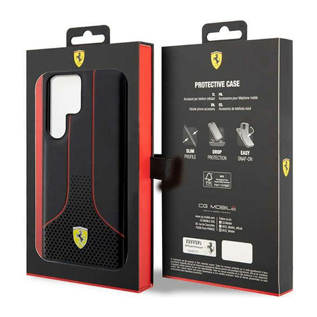 Ferrari Perforated 296P Collection - Samsung Galaxy S23 Ultra Case (black)