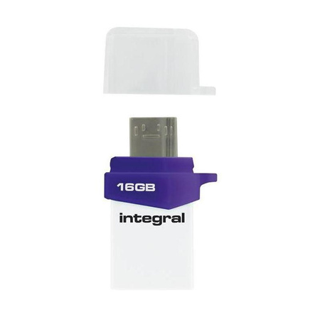 Integral Micro Fusion Flash Drive - Dual USB 3.0 and micro USB OTG 16 GB Flash Drive