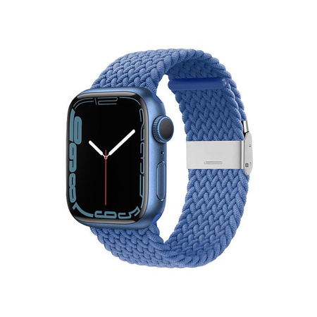 Crong Wave Band - Geflochtenes Armband für Apple Watch 44/45/46/49 mm (blau)