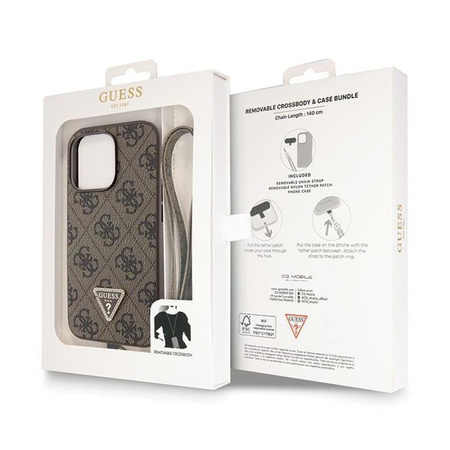 Guess Crossbody 4G Metal Logo - Tasche für iPhone 13 Pro (braun)