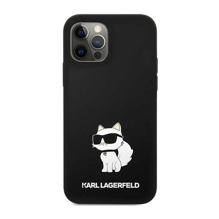 Karl Lagerfeld Silicone NFT Choupette - Coque iPhone 12 / iPhone 12 Pro (noir)