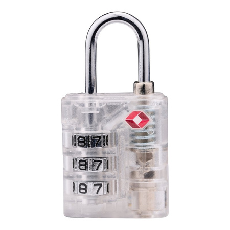 Dunlop - TSA combination lock for suitcase / luggage (White)