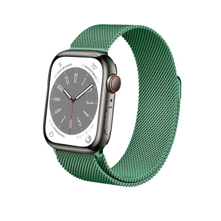 Crong Milano Steel - Bracelet en acier inoxydable pour Apple Watch 38/40/41/42 mm (vert)