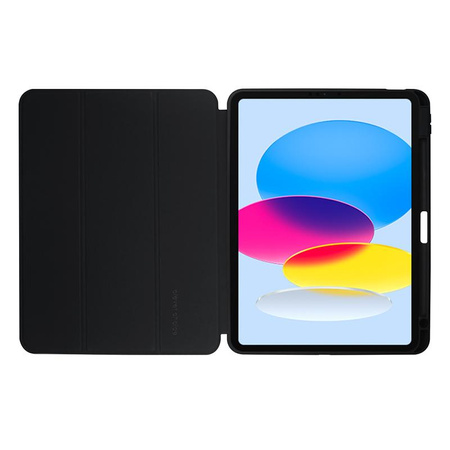Crong PrimeFolio - Étui pour iPad 11" (2025) / iPad 10.9" (2022) avec support et Apple Pencil holder (noir/transparent)