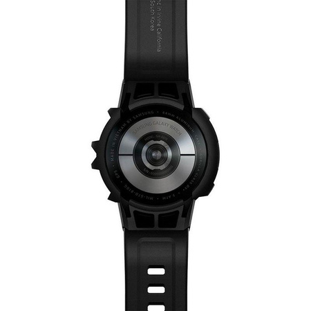 Spigen Rugged Armor Pro - szíj + tok Samsung Galaxy Watch 4 / 5 44 mm-es órához (grafit)