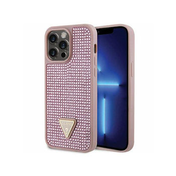Guess Rhinestone Triangle - iPhone 14 Pro Max Case (pink)