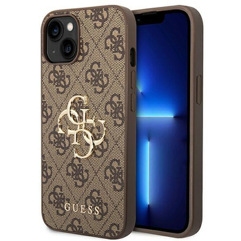 Guess 4G Big Metal Logo - Coque pour iPhone 14 Plus (marron)