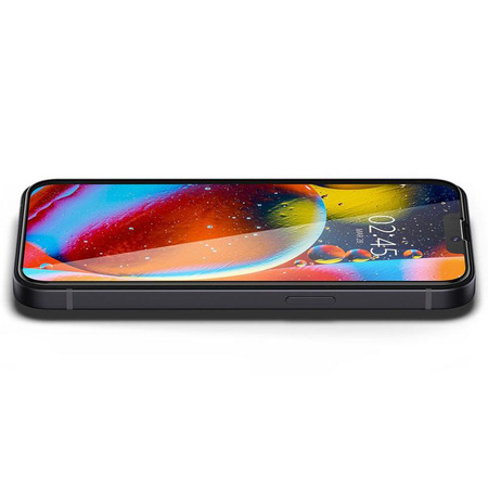 Spigen Glass FC - Edzett üveg iPhone 15 Plus / iPhone 14 Plus / iPhone 13 Pro Max készülékhez (fekete keret)