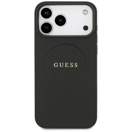 Guess Grained Ring MagSafe - Hülle iPhone 17 Pro Max (schwarz)